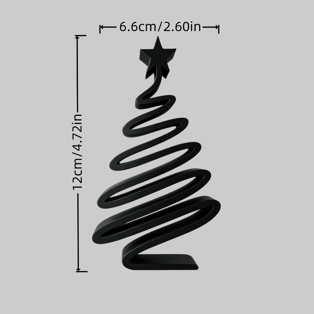 Spiral Shape Desktop Decoration 3D-Printed Xmas Ornaments Unique Christmas Tree Ornament Gift Idea