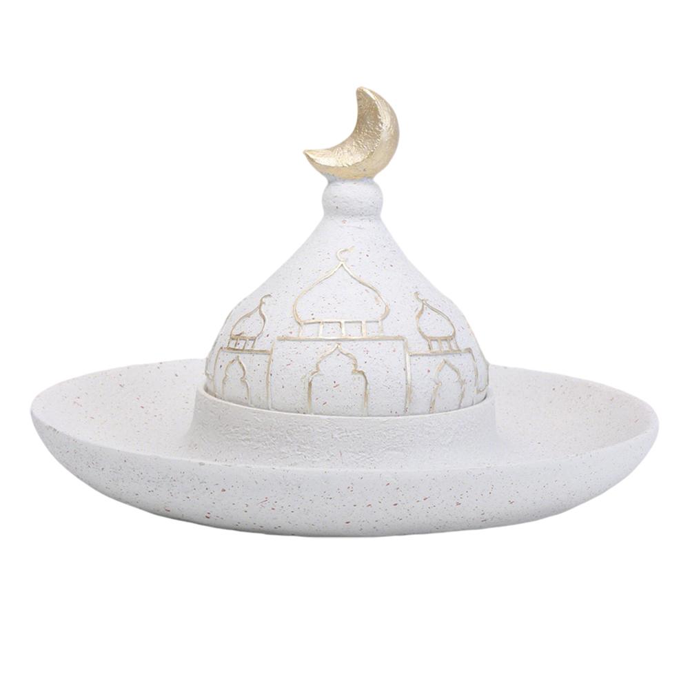 Resin Mosque Statue Tower Ornaments Tower Sculpture Decorative Ramadan home decor for Living Room Bedroom castle ornament