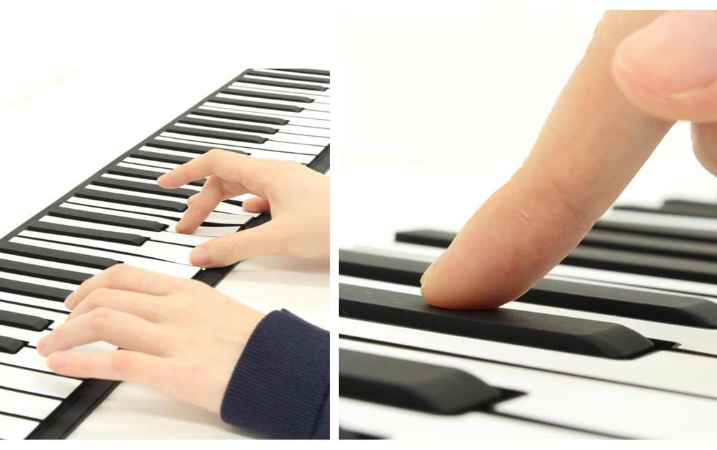 Shenytic Roll 61 Electronic Realistic Portable Roll Rolls Up and Piano, Keys, Piano, Silicone, Feel, Practice, Built-in Battery, Piano, Compact!