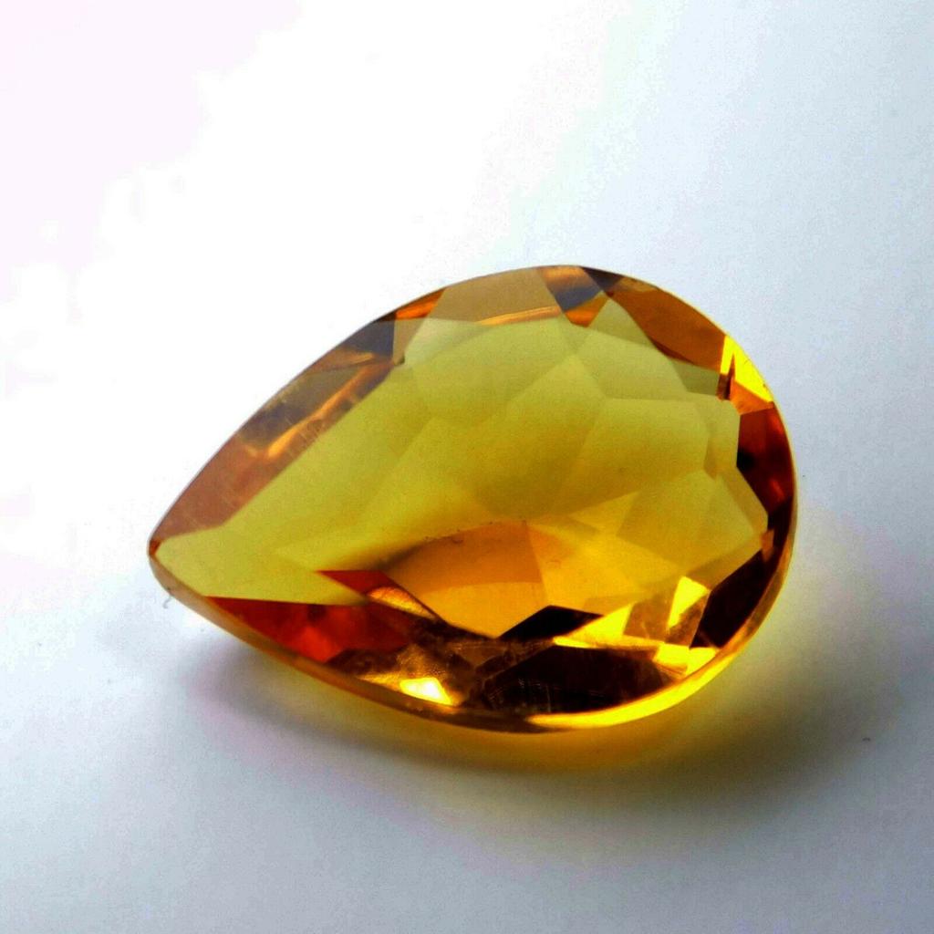 Pear Cut CERTIFIED 4.55 Carat Stunning Quality Yellow Sapphire Loose Gemstone