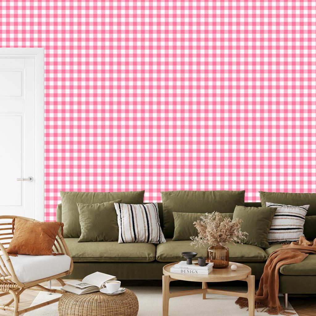 Wallpaper Fabric Pattern Soft Forms, Powder Pink 50x1000