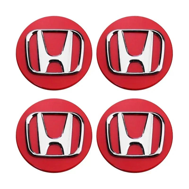 For Honda Acco4PCS 58MM/69MM Car Badge Wheel Center Cover Stickers Hub Caps Decal for Honda Accord Elysion CR-Z Odyssey SPIRIOR Accessories