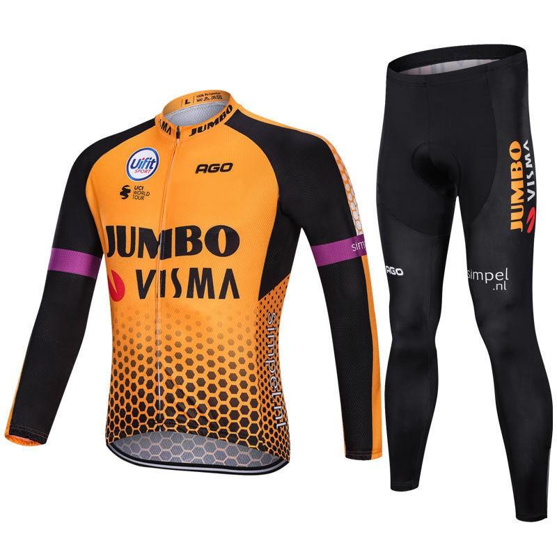 Long Sleeve Cycling Jersey Set Quick Dry Breathable Bike Shirt Men Women Kids Season