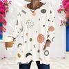 Women Plus Size Round Neck Long Sleeve Pink Purple Plaid Printed Loose Longline T Shirt With Pockets
