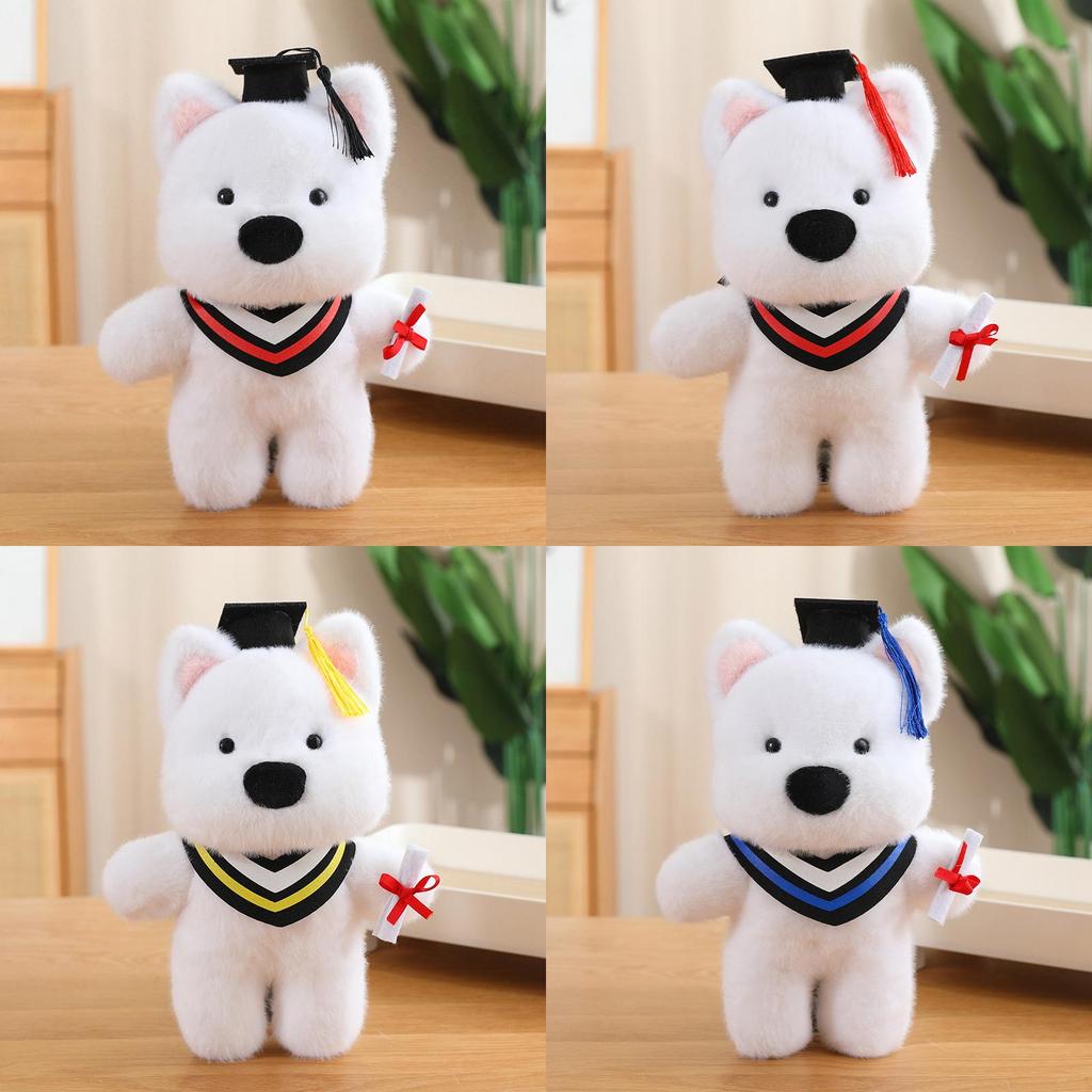 Highland White West Terrier Cute Plush Toy Material Graduation Gift Kid Students