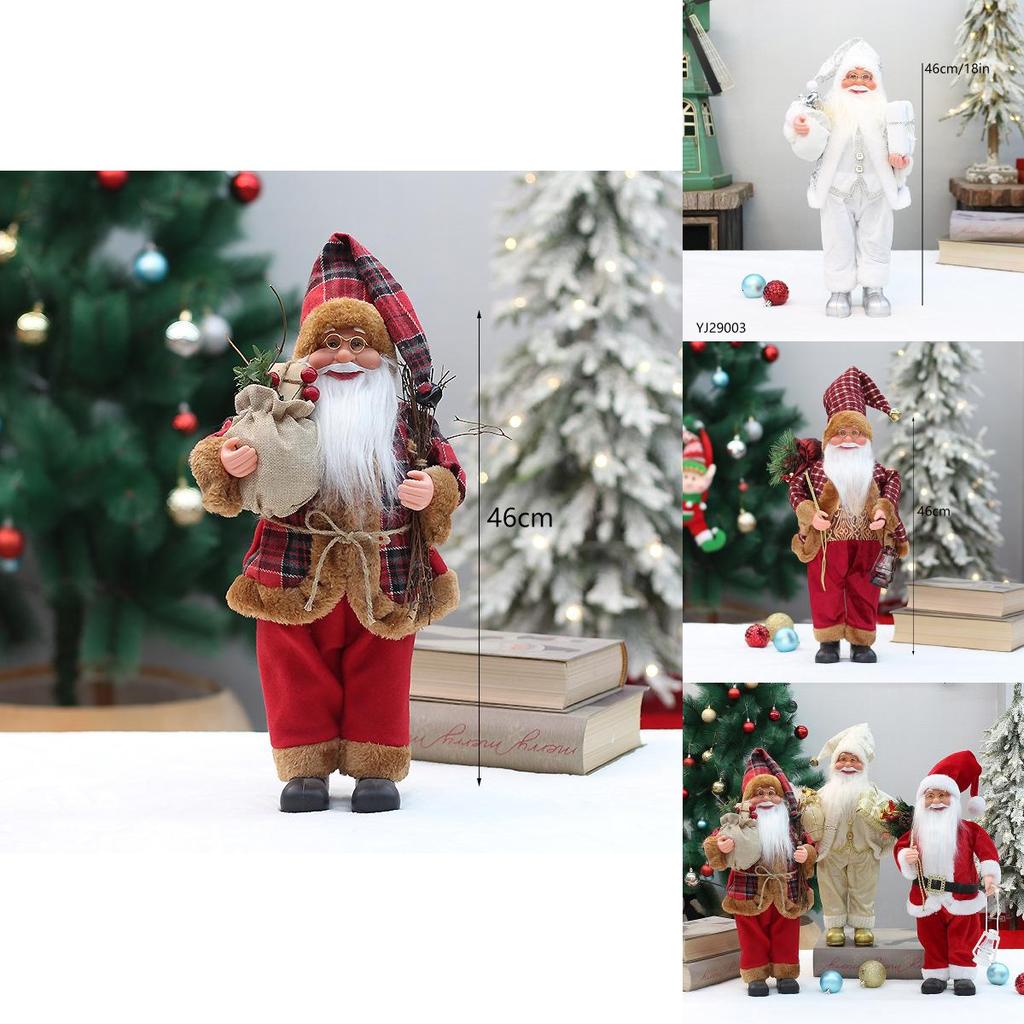 Christmas Santa Figurine Standing Holiday Decor For Home Windows