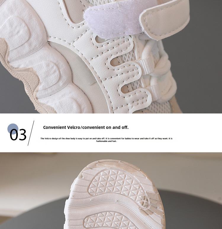 Boys' Non-Slip Soft Bottom Sports Shoes for Toddlers, 1-5 Years, Breathable Mesh, Spring/Autumn Trendy Toddler Shoes.