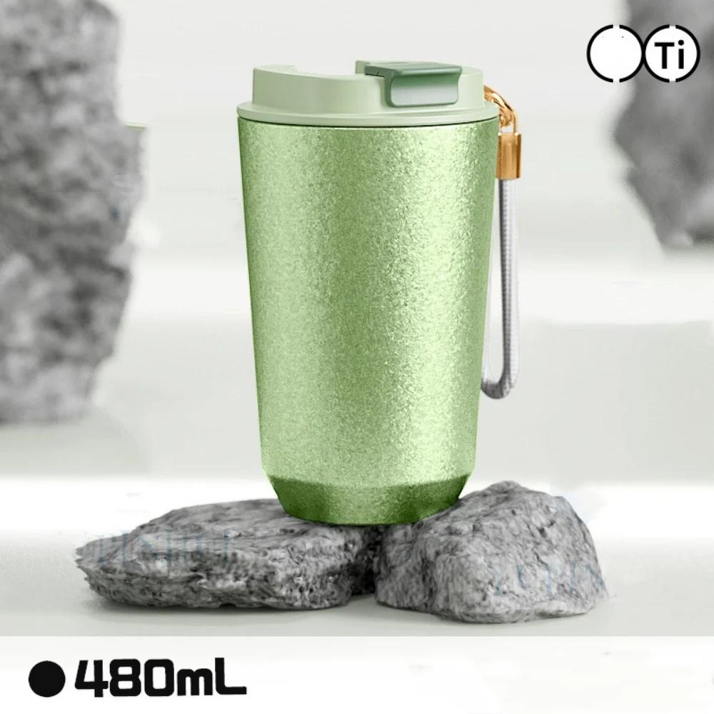 Thermal Insulated Coffee Travel Mug with Lid Leakproof Titanium Liner Tumbler for Hot And Cold Drinks