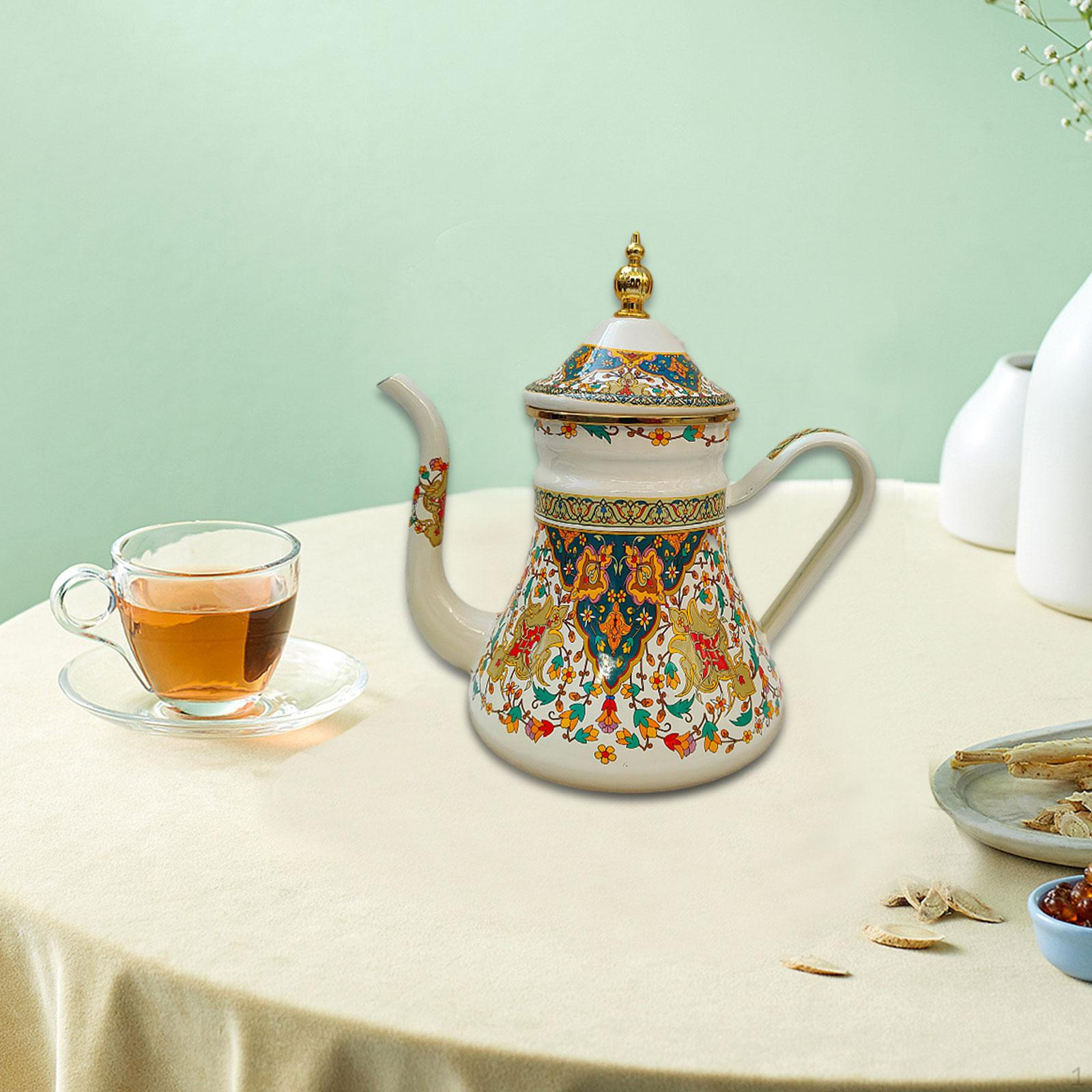 

Эмалированный чайник для заваривания чая объемом 1,2 л с крышкой, прочный чайник с ручкой для кухни