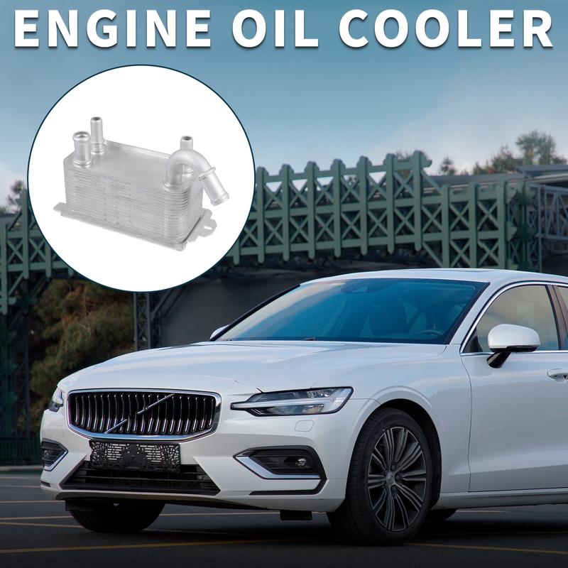 UXCELL Engine Oil Cooler for Volvo S60 No.6G917A095AD Transmission Oil Cooler