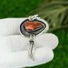Gift For Women Pendant 925 Sterling Silver Natural Red Snakeskin Jasper Gemstone
