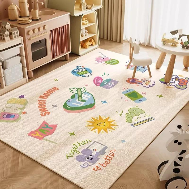 Cartoon Carpet Play Mat Boys and Girls Kids Crawling Mats Game Children Rug Study Room Carpets Easy To Clean Soft Floor Mat Gift