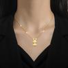 Titanium Steel Rabbit Cold Personality Minimalist Furnace Real Gold Necklace Female Collarbone Chain