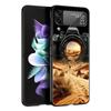Retro Camera Hard PC Phone Case For Samsung Galaxy Z Flip 7 6 5 4 Black Cover For Galaxy Z Flip 3 Foldable Shell Fundas Capa Bag