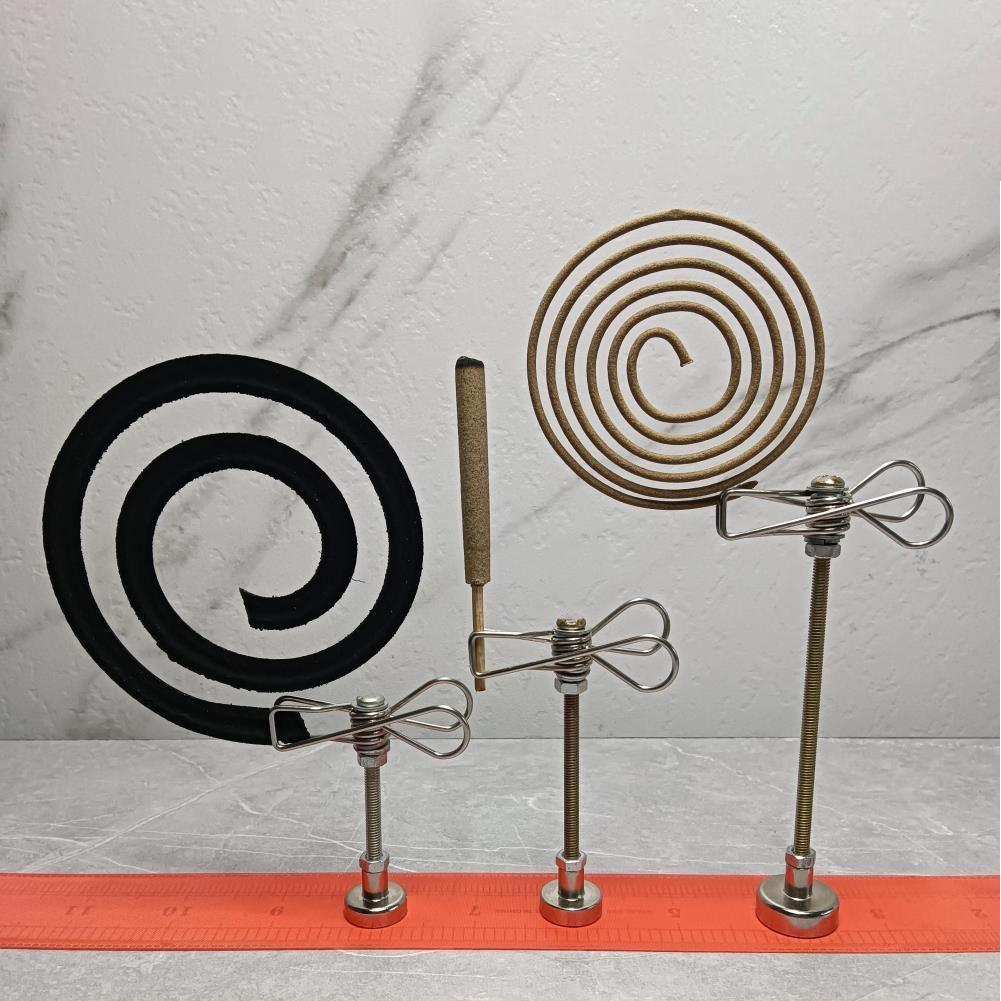 Magnetic Incense & Mosquito Coil Holder For Home Outdoor Camping Adjustable Angle Clamp Universal Moxa Stick Bracket