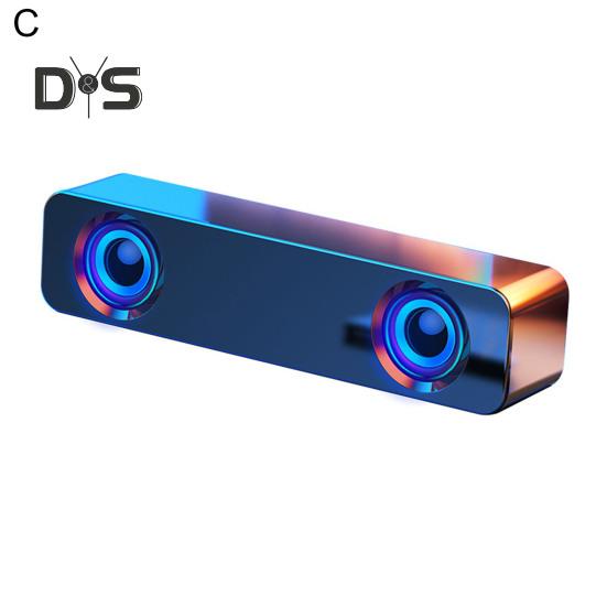 Bluetooth-compatible Speaker Music Player with Light Stable Connection Home Video Desktop Wireless Sound Speaker