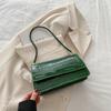 Simple stone pattern shoulder bag, fashionable solid color bright pattern bag, women's commuting convenience, portable small square bag