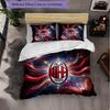 Set Lenzuola AC Milan Modello 3 Pezzi Morbida Copripiumino in Microfibra con Federe per Camera da Letto