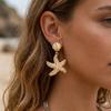 Bohemian Conch Shell Starfish Drop Earrings for Women Fashion Spiral Seashell Dangle Earrings Beach Party Jewelry Gift