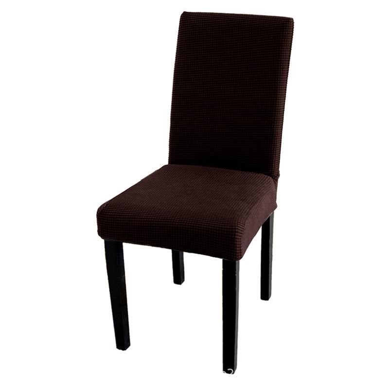Karierte Polar-Fleece Einteilige Elastische Stuhlhülle Esszimmer Sitzbezug Schmutzabweisend Heim Restaurant Stuhlhussen