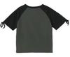 Casual Hibiscus Oval Logo Raglan Baby Tee In Charcoal X-girl