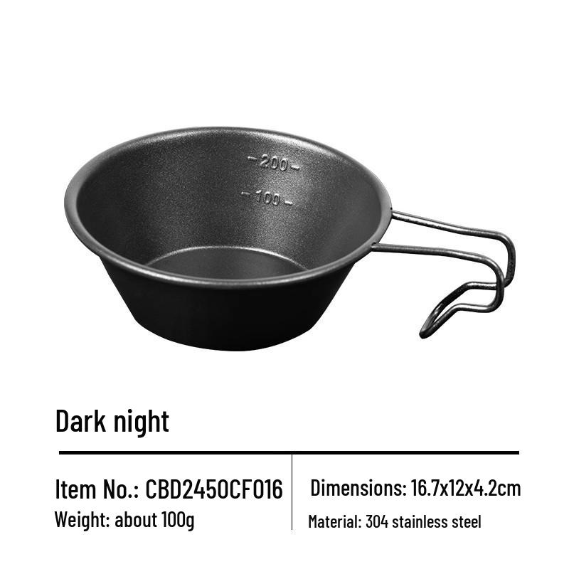 BLACKDOG Stainless Steel Sherpa Camping Bowl - Portable Outdoor Picnic and Cooking Tableware