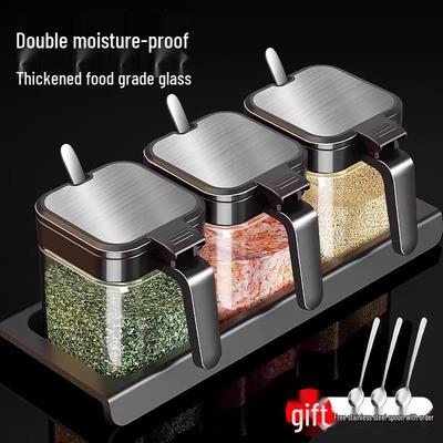 Kitchen Seasoning Storage Set: Jars & Bottles for Salt, MSG, and More