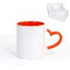 350ML 12oz Leere Keramiktasse Herzhenkel-Typ für Sublimation Ohne Bild Weiße Oberfläche