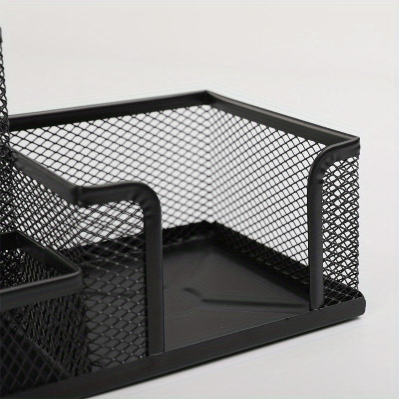 1pc Three grid combination iron mesh metal pen holder -a desktop multifunctional organizer for early learning classroom supplies