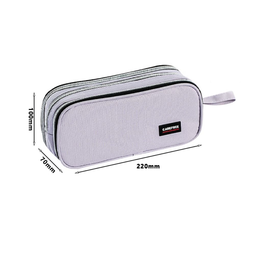 Large Capacity Pencil Case Zipper Design Stationery Organizer High Aesthetic Pen Bag School Office