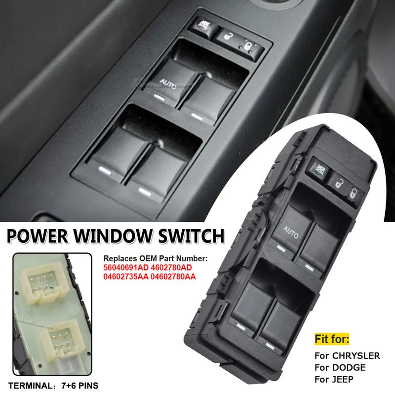 Power Master Window Control Switch for Dodge Chrysler Jeep Avenger Caliber Patriot 04602780AA
