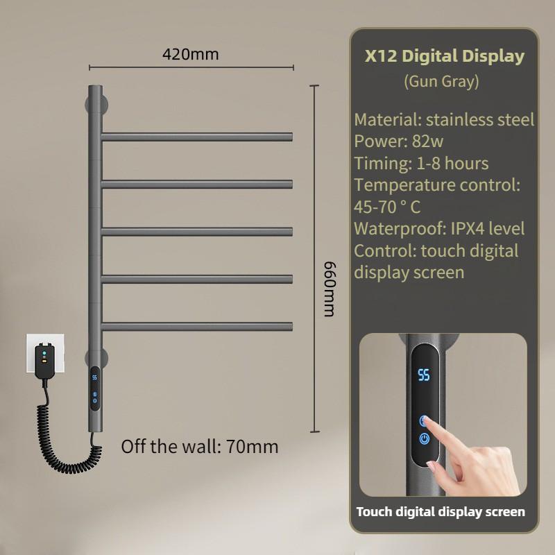 Electric Towel Rack  Household Bathroom Waterproof Intelligent Constant Temperature Towel Drying And Storage Holder