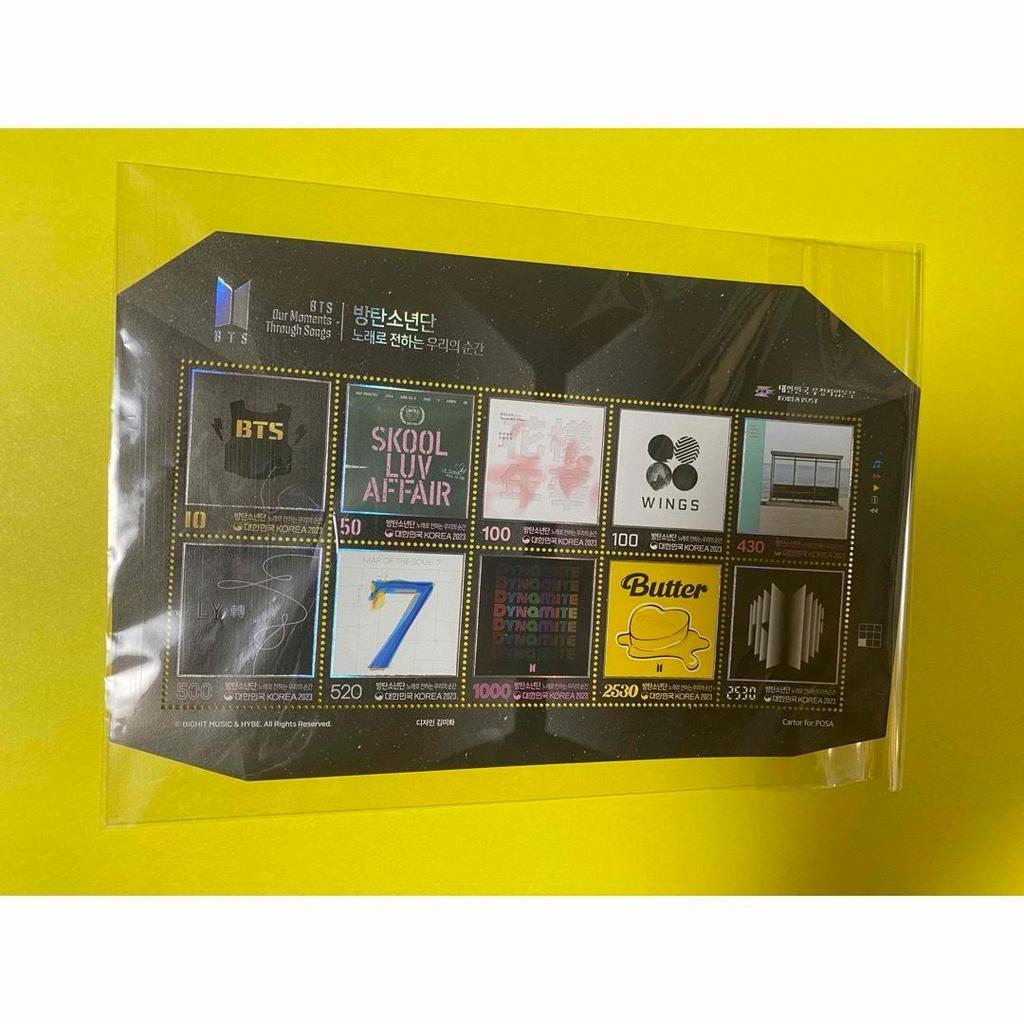 [USED] BTS 10th Anniversary Commemorative Stamp Packet Booklet + 1 Stamp Sheet