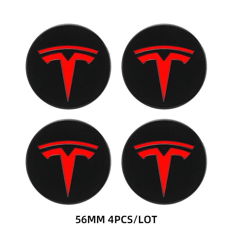 Adesivo per Auto 2025 Nuovo Tesla 4pz 56mm Copricerchi per Auto per Tesla Model S X 3 Y Roadster Accessori Tappo Centrale per Cerchi A