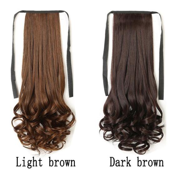 38/48/58 cm langes, gerades, lockiges Pferdeschwanz-Haarteil mit Clip-in-Haarverlängerung