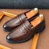 Pointed Leather Shoes Men's Summer Breathable British Style Business Dress Casual Shoes One Pedal Platform Loafers Men