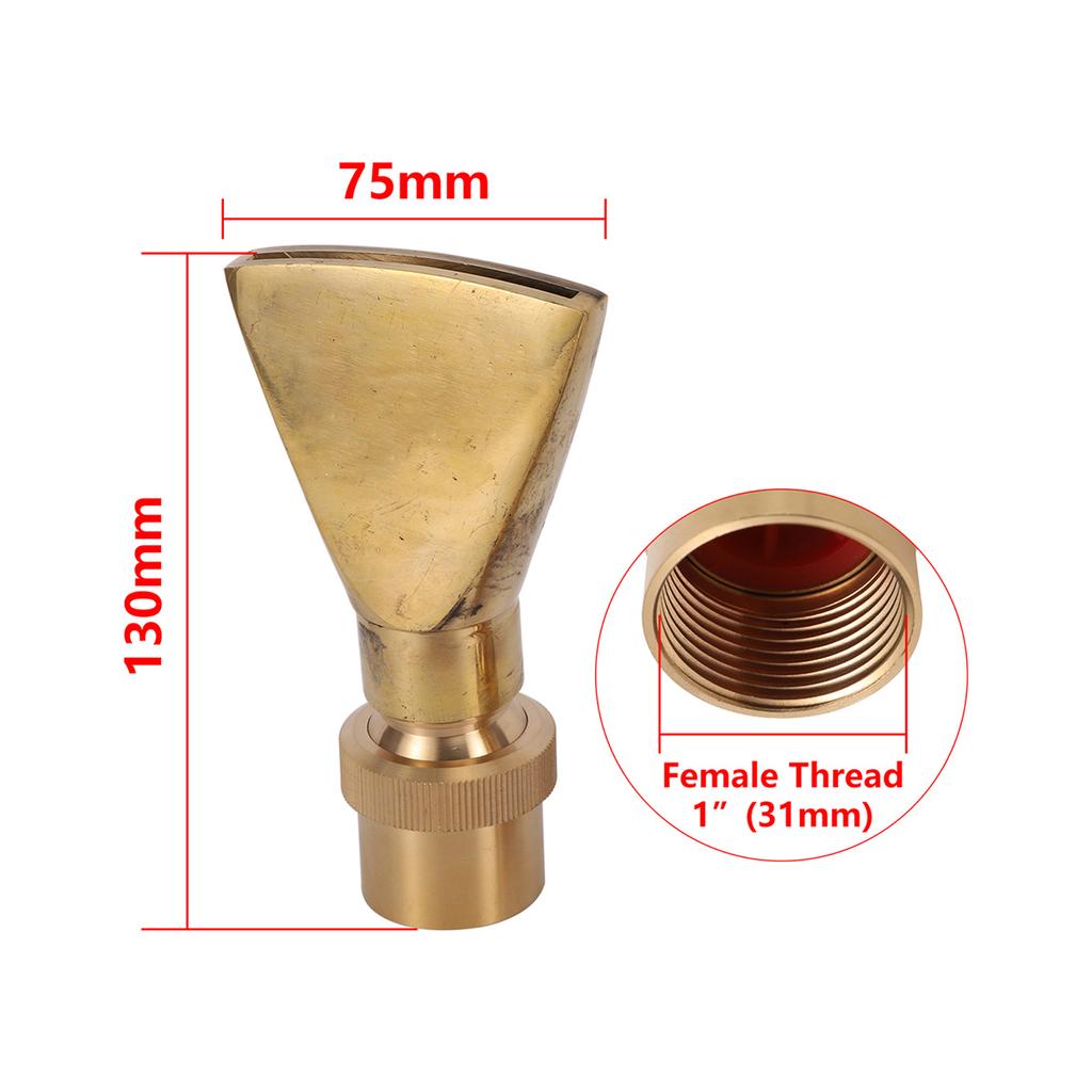 Verstellbare fächerförmige Messing-Springbrunnendüse 1/2", 3/4", 1", 2", Innen-/Außengewinde, Pilz-Halbkugel-Feuerwerks-Wassersprinkler