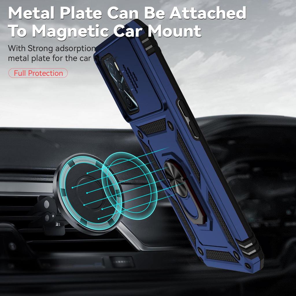 Case For OPPO A54S A16 A16S A54 A55 A74 4G A94 Reno 5 Lite Carcasa Military Grade 360 Full Body Armor with Camera Slide Cover