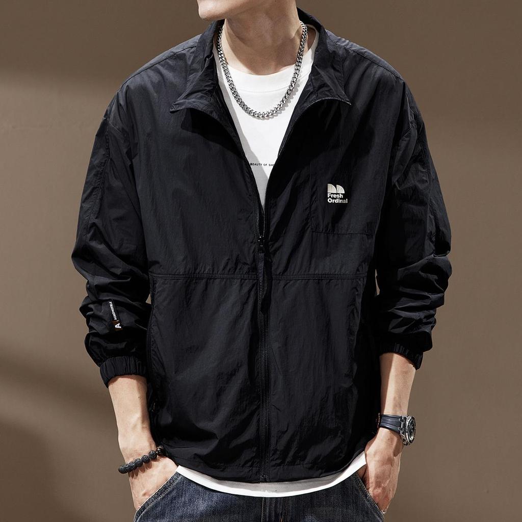 Herren Sommer Leichte UV-Schutz Kapuzen Outdoor Arbeitsjacke