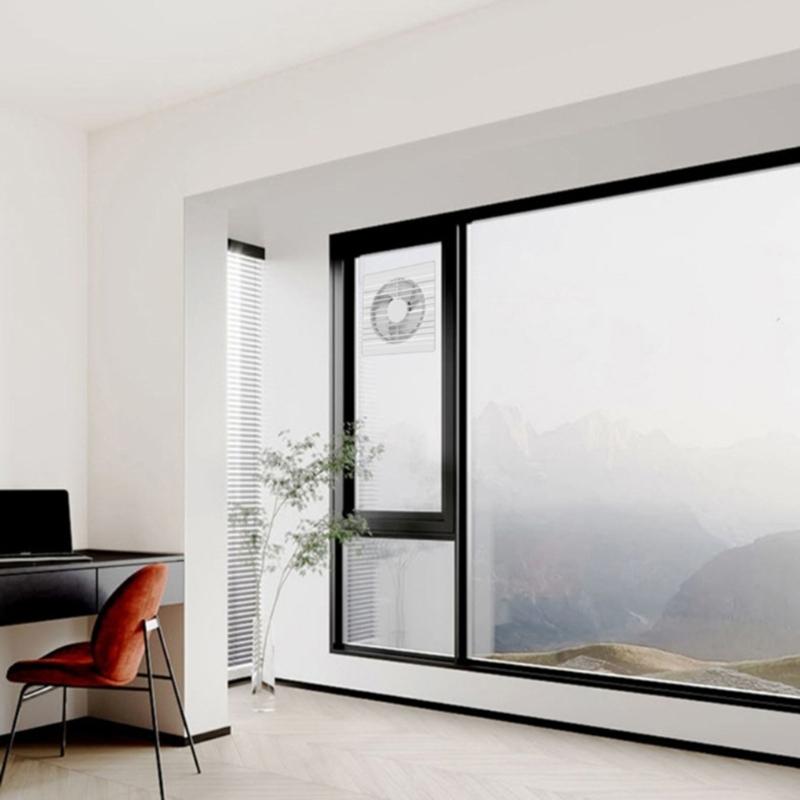 Wall Mounted Exhaust Fan Low Noise Ventilation Fan Kitchen Window Airflow Air Cleaning Fan Ventilation Extractor