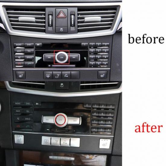 For Benz E-Class W212 2010-2014 Silver Central Console Volume Switch Button Trim