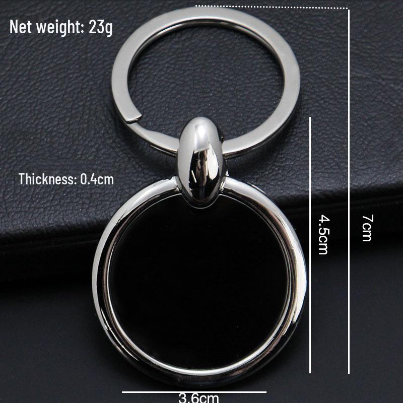 Modischer Schlüsselanhänger aus Metall mit Gravur: Einzelmarken-Anhänger & praktisches Geschenk