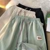 Trendy Solid Color Harajuku Loose Fit Sports Pants for Spring/Autumn