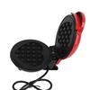 Waffle Maker Aluminium Alloy Red Round Waffle Maker Machine with Nonstick Surface for Breakfast Sandwich