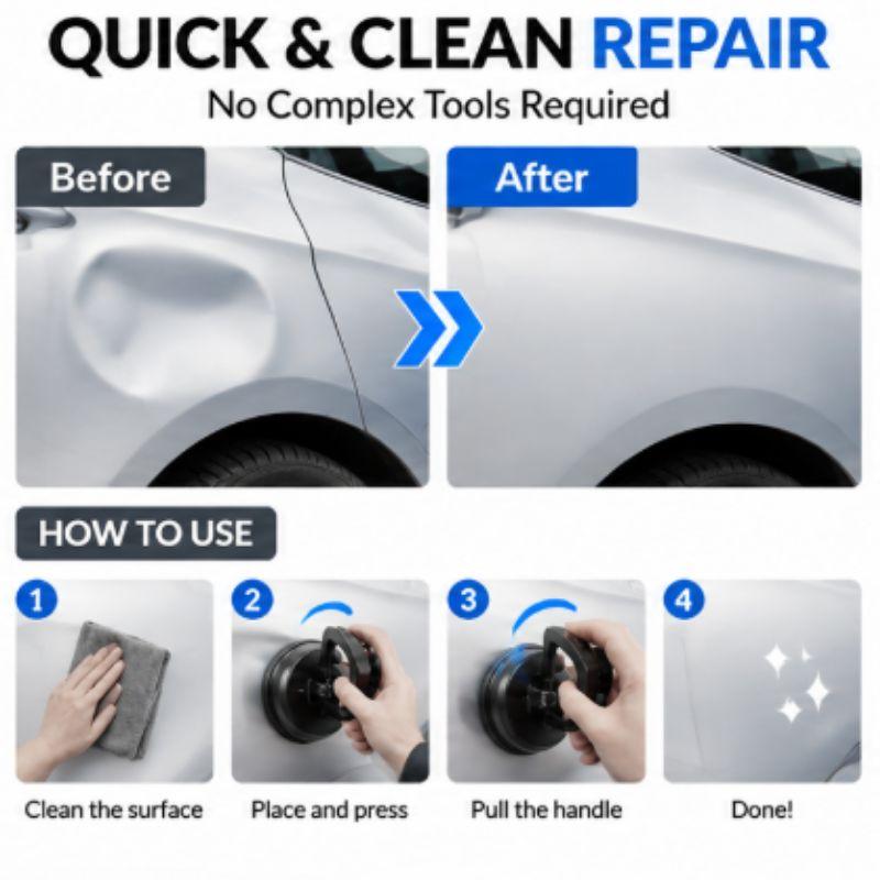 Car Dent Puller Powerful Suction Cup Repair Tool Black