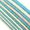 1 Strand Natural Stone Spacer Beads Flat Round Turquoise Bead Loose Beads for Jewelry Making DIY Bracelet Necklaces Accessories