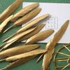 Golden Feather Decoration Handicraft Shooting Props Spray Gold Straight Knife Decoration Materials