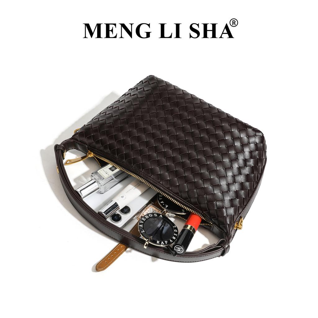 New Hand Woven Portable Lunch Box Bag for Women's Commuting and Leisure, Versatile Single Shoulder Crossbody Lunch Box Bag