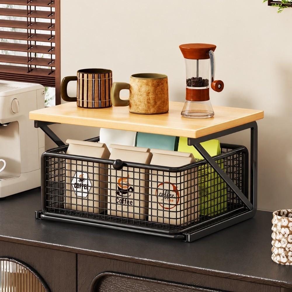 Space Saving Kitchen Organizer Shelf Countertop Storage Pantry Storage Rack  Home Organization
