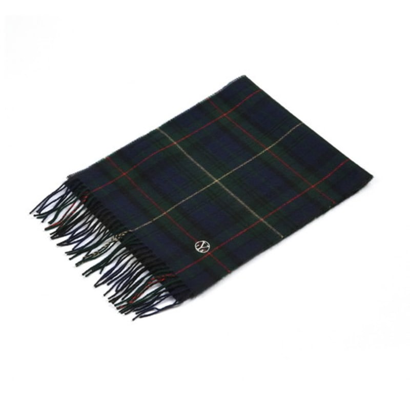 YAN13 VINTAGE CHECK MUFFLER_DEEP GREEN